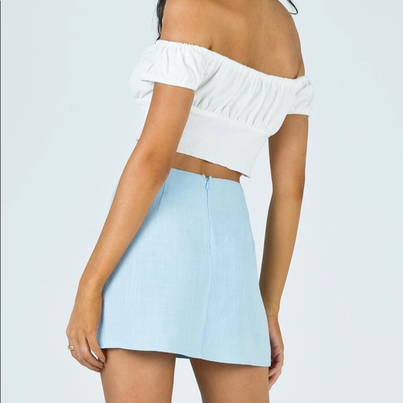 Princess polly Selby skirt blue size 2 - Picture 2 of 2